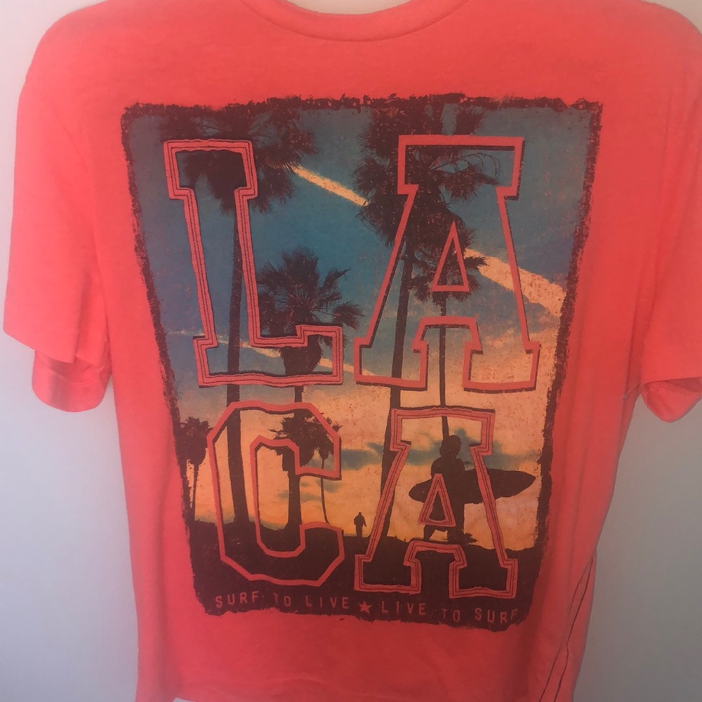 Cool Cali Surfing Vibe "Live to Surf, Surf to Live" Roebuck & Co Size L